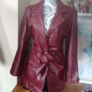 Etienne Aigner genuine leather jacket size 14